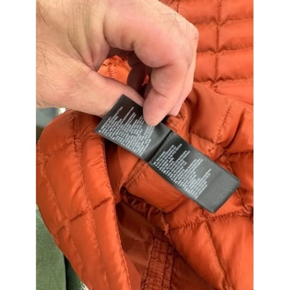 The North Face‎ Nano Puffer Vest Mens Small Thermoball Eco Burnt Orange Quilted